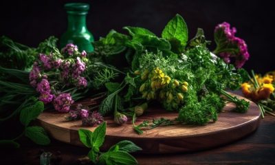rustic-table-adorned-with-fresh-herb-bouquet-generated-by-ai_188544-8967